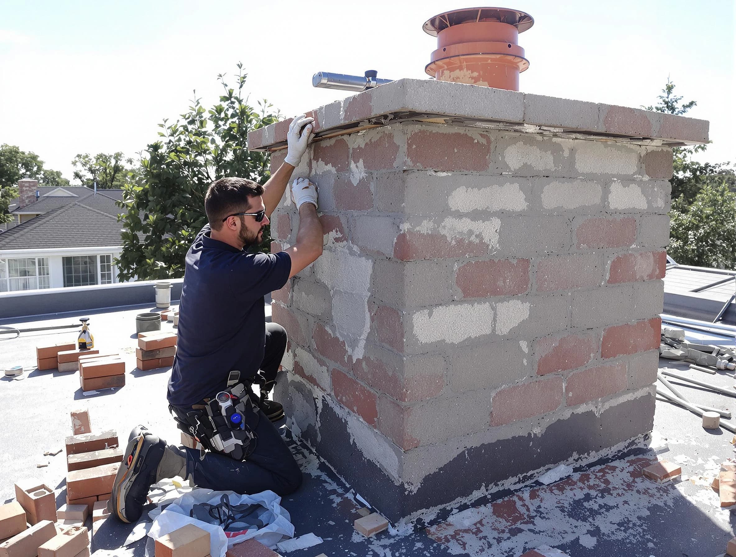 Advanced chimney repair process by Center Chimney Sweep in Center, PA