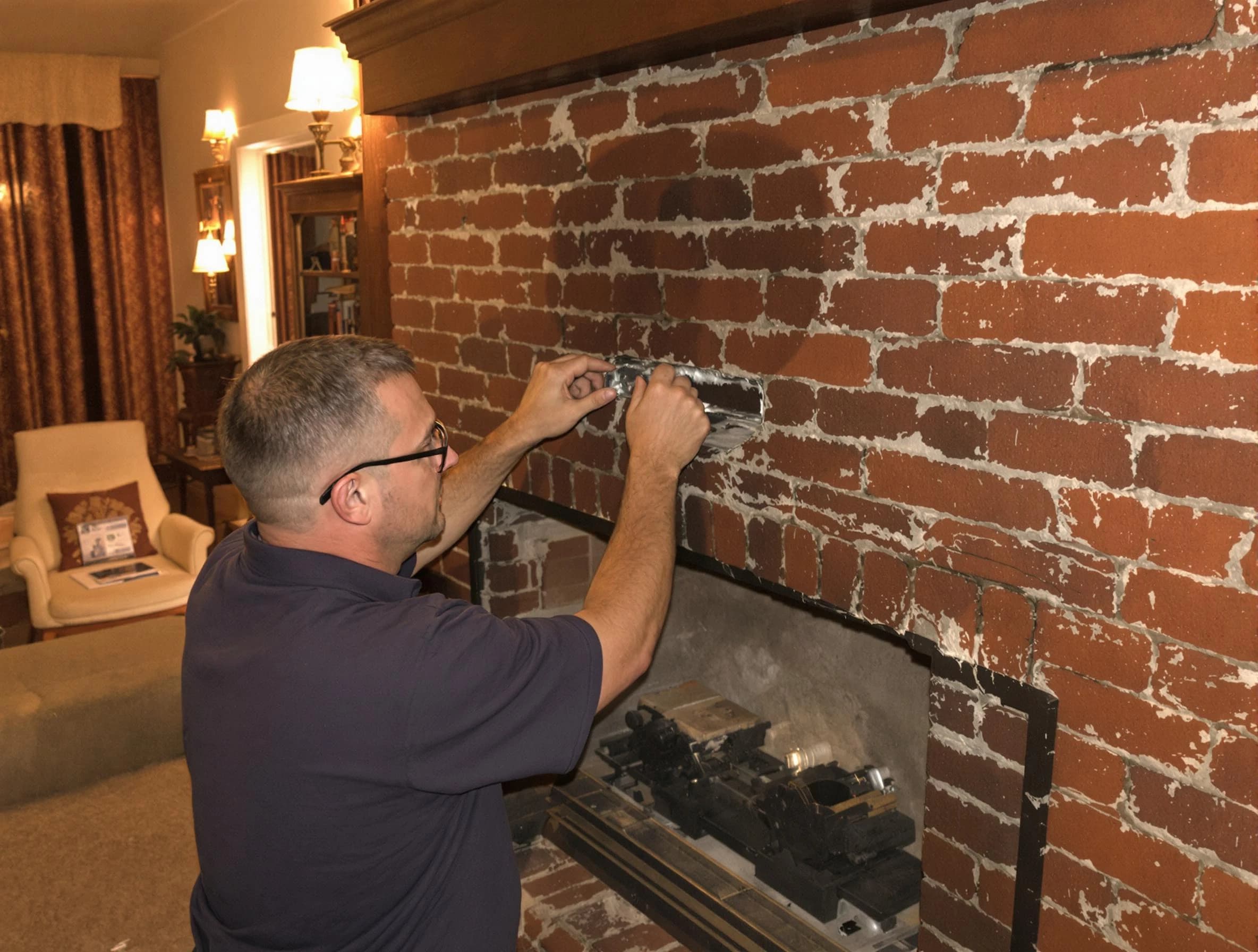 Center Chimney Sweep expert fixing a fireplace in Center, PA