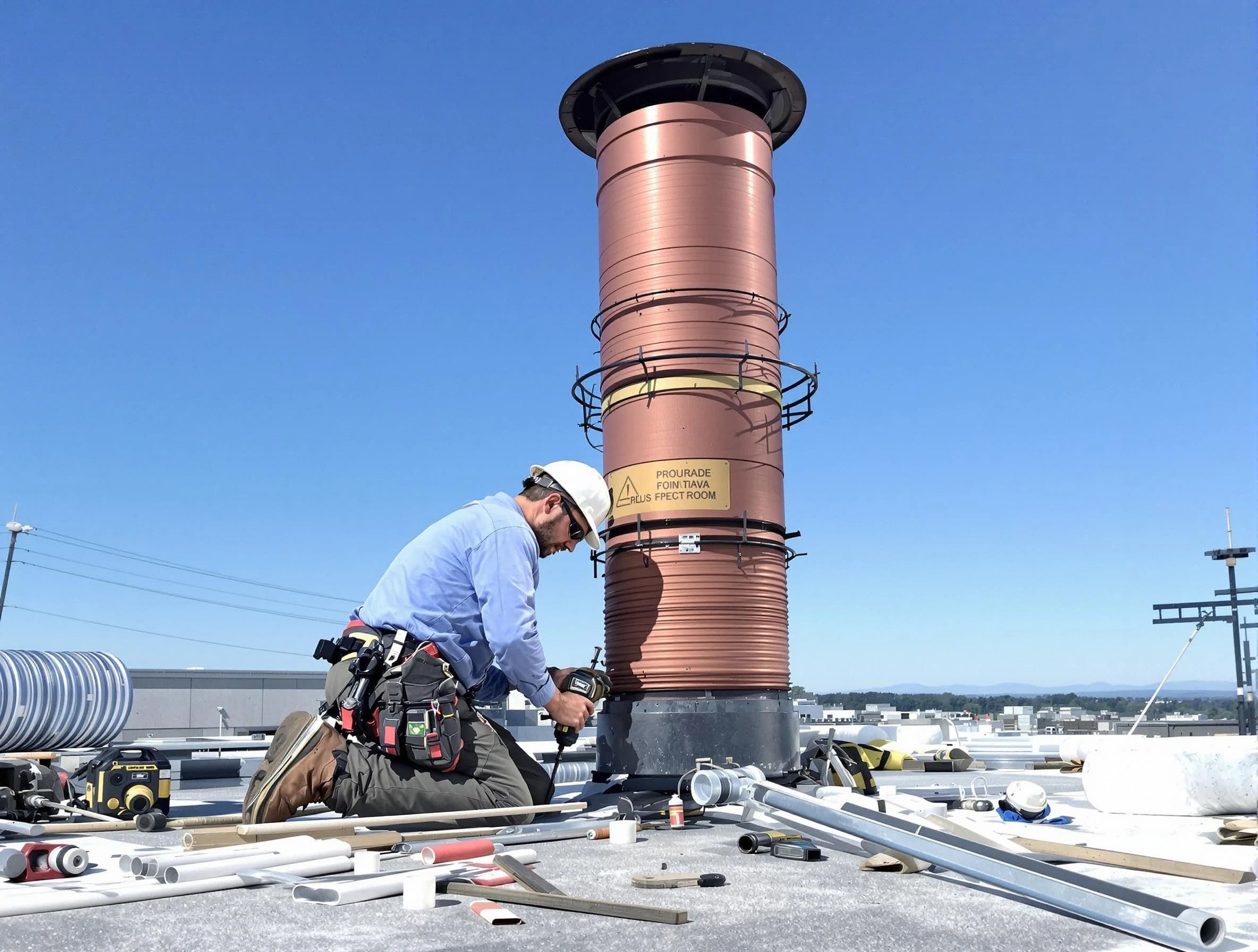 Installed chimney liner by Center Chimney Sweep in Center, PA