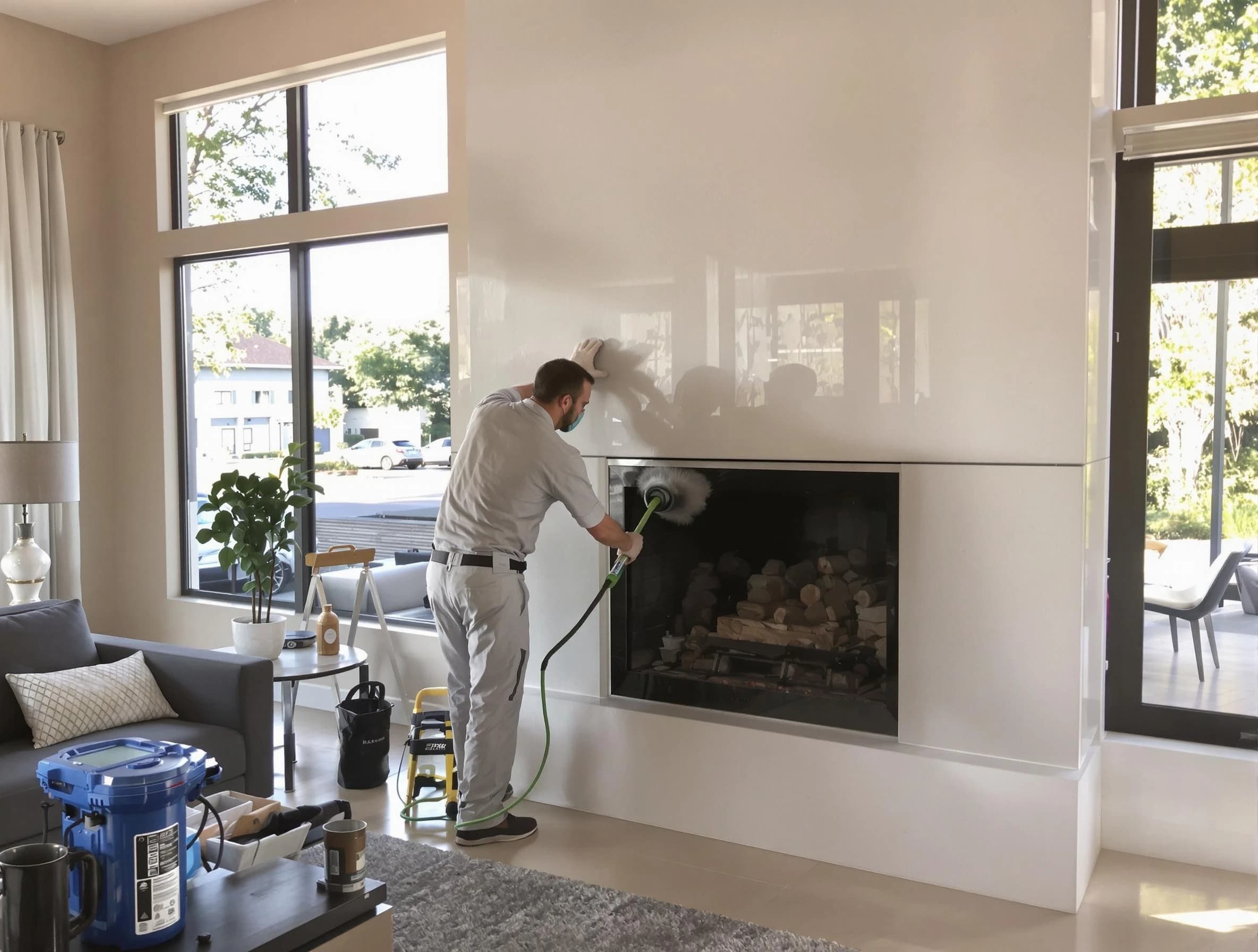 Center Chimney Sweep performing thorough soot removal in Center, PA