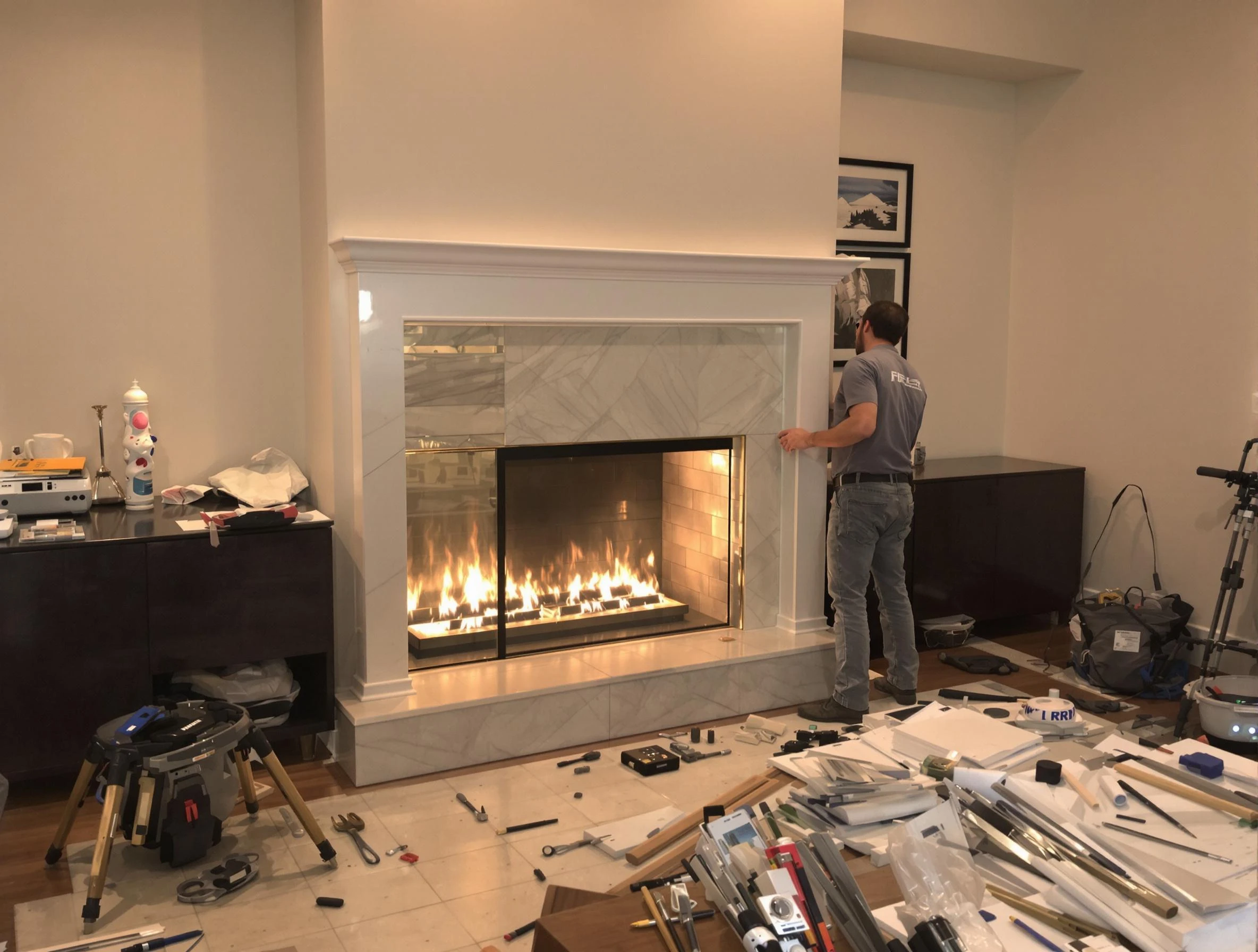 Fireplace Installation in Center