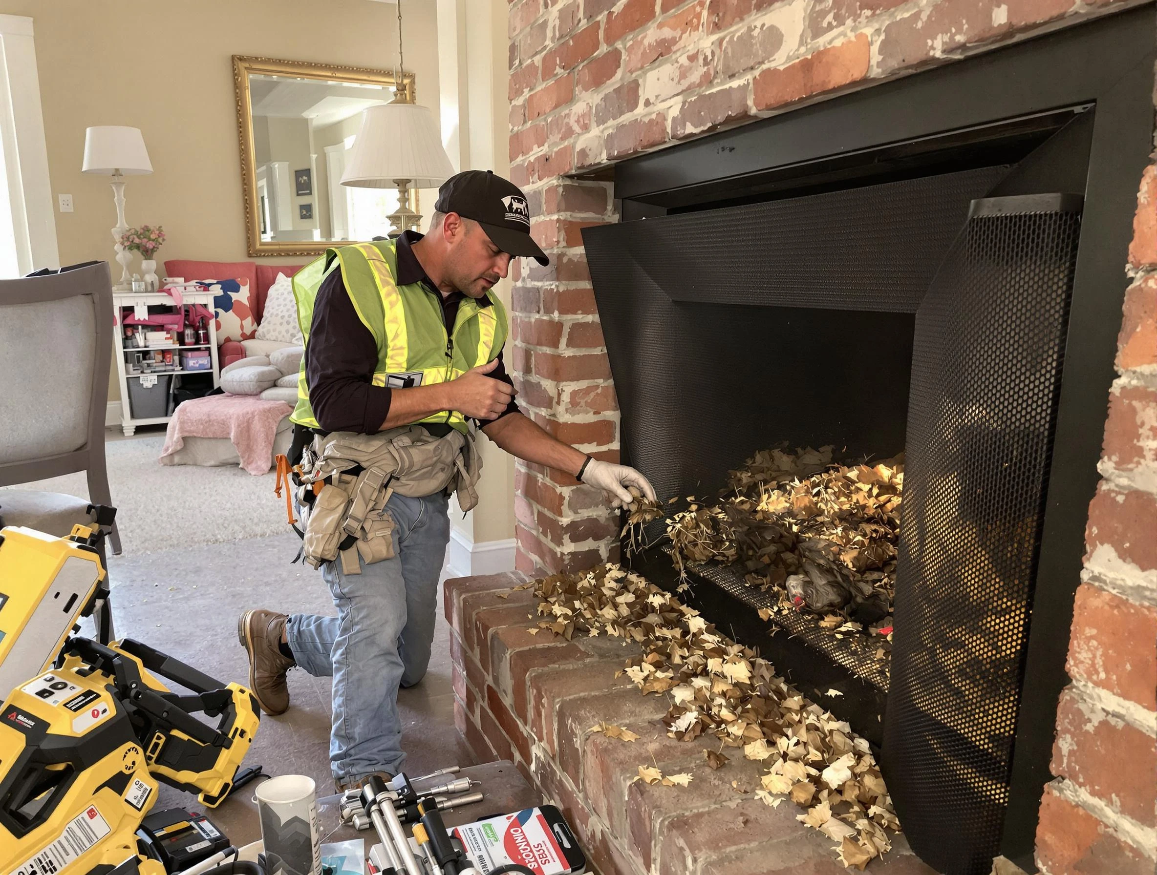 Safe screening installation by Center Chimney Sweep in Center, PA