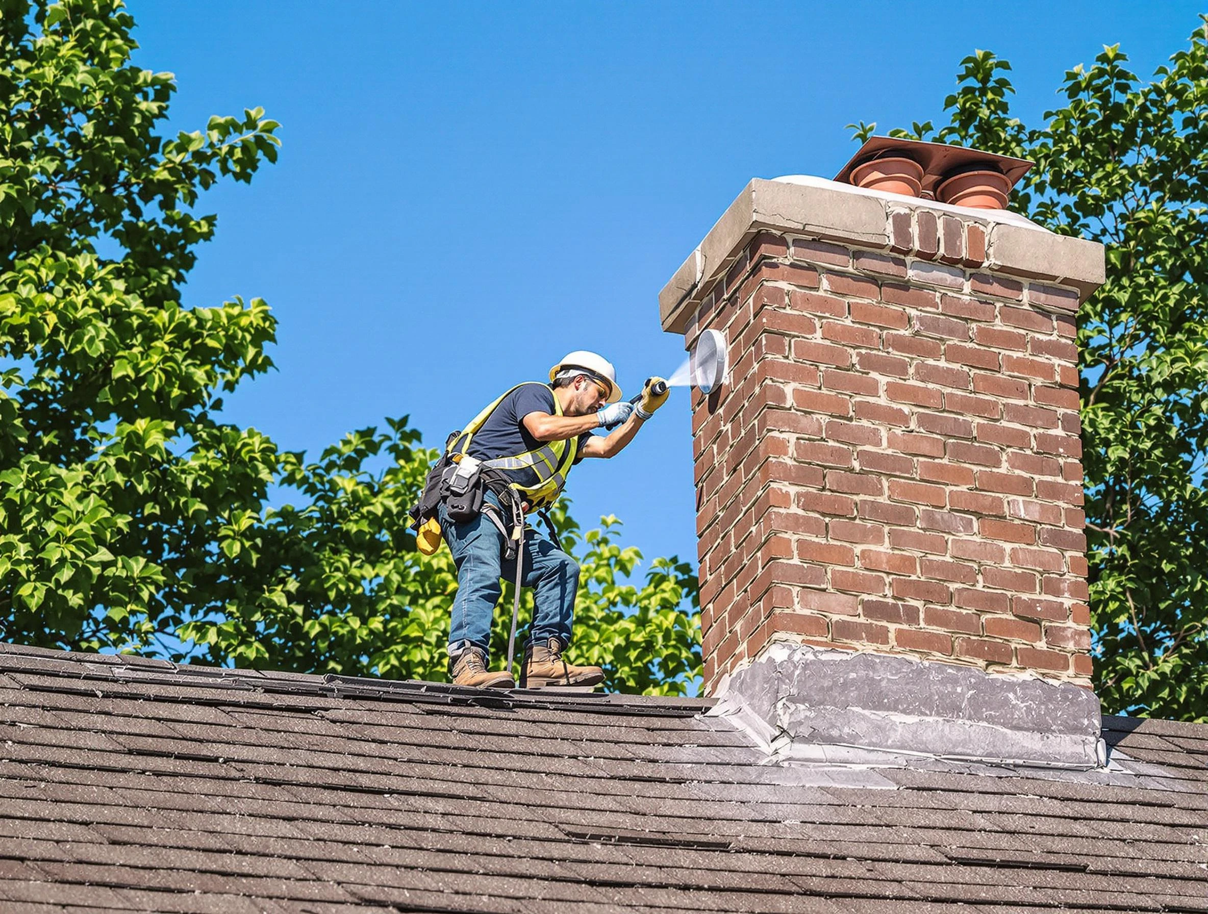 Center Chimney Sweep performing an inspection with advanced tools in Center, PA